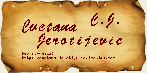Cvetana Jerotijević vizit kartica